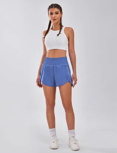 Vista 3 de BMJL Shorts Atléticos para Mujeres de Cintura Alta Shorts de Correr con Bolsillo 2.5" Shorts Deportivos para Gimnasio y Entrenamiento