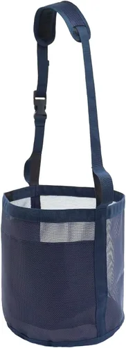 Vista 10 de Bolsa de alimentación para caballos para grano, alimentador de caballos de malla resistente con correa ajustable, almohadilla cómoda para el cuello
