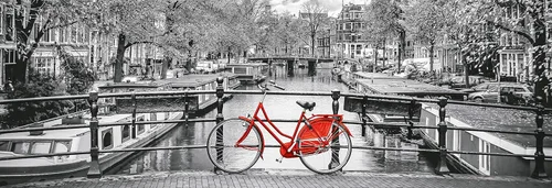 Vista 2 de Clementoni 39440 Panorama-Amsterdam Bicicleta-1000 Piezas, Multicolor