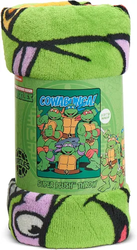 Vista 5 de Northwest Manta Micro Raschel Teenage Mutant Ninja Turtles, 46 x 60 pulgadas, Cowabunga Dudes
