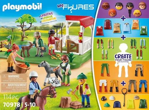 Vista 3 de Playmobil Mis Figuras: Rancho de Caballos