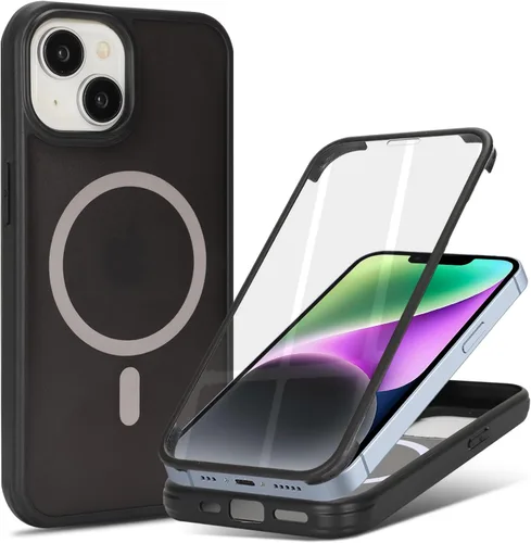 Vista 16 de Funda magnética para iPhone 12 mini con protector de pantalla integrado, compatible con MagSafe, para Apple 12 Mini, fundas de cuerpo completo