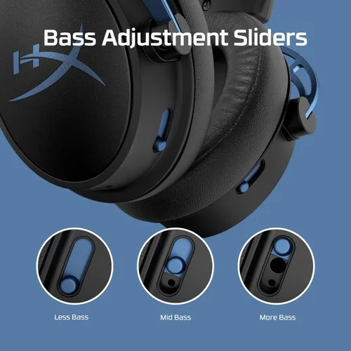 Vista 3 de HyperX Cloud Alpha S - Auriculares para juegos de PC, sonido envolvente 7.1, graves ajustables, controladores de doble cámara, mezclador de chat
