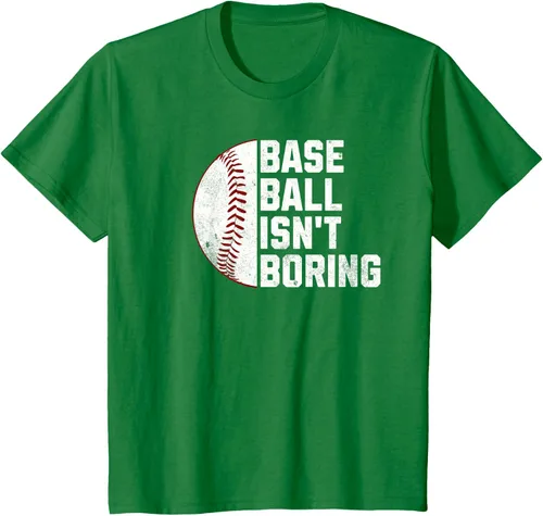 Vista 48 de Camiseta Baseball Isn't Boring, Negro