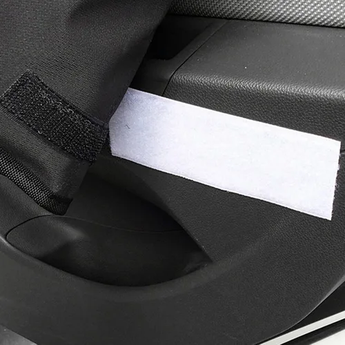 Vista 4 de KIMISS Protector de puerta de automóvil para mascotas, cubierta de puerta de tela Oxford 600D, ajuste universal para perros y gatos, protector