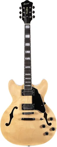 Vista 9 de Grote Guitarra eléctrica a escala completa, cuerpo semihueco, trastes de acero inoxidable (66 rutas)