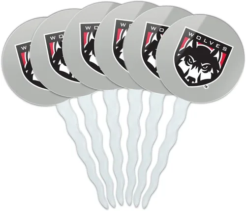Vista 331 de Abilene Christian - Juego de 6 palillos para cupcakes con logotipo secundario
