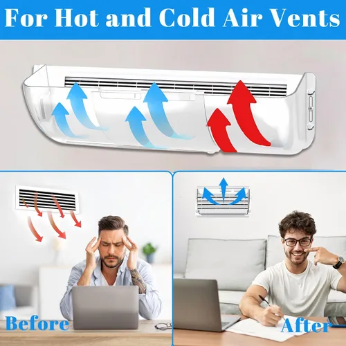 Vista 2 de Deflector de ventilación ajustable – 10 a 14 pulgadas – Cubiertas magnéticas de ventilación de piso para CA, pared, registro de techo con fuerte