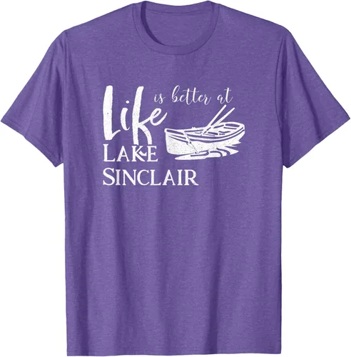 Vista 11 de Life is Better at Lake Sinclair Georgia Camiseta Negro
