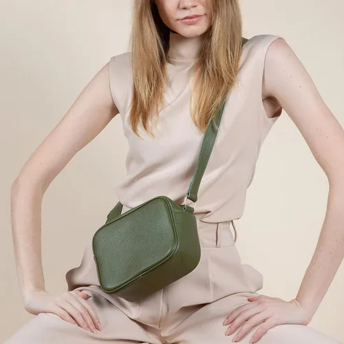 Vista 5 de Bozok Bolso bandolera de cuero para mujer