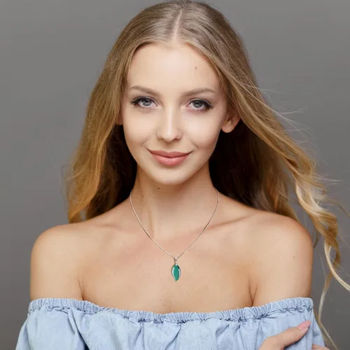 Vista 2 de COAI Collar de cristal curativo de cadena de plata de ley 925 para mujer