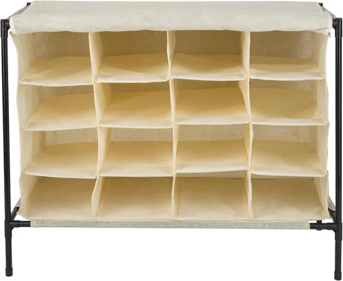 Vista 8 de Simplify Cubby de zapatos, 16 compartimentos, gris (23200-GREY)