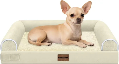 Vista 131 de NANUYA - Cama ortopédica para perros de tamaño mediano/grande, lavable: Camas con almohada para perros de tamaño mediano/grande, sofá de espuma