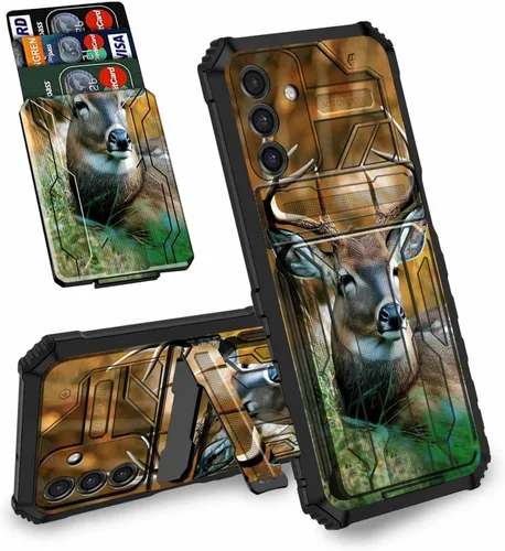 Vista 14 de Funda tipo cartera con versículo bíblico Salmo 46-5 para Samsung Galaxy A16 5G con ranura para tarjeta desmontable para ocultar tarjetas de crédito
