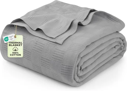 Vista 25 de Utopia Bedding - Manta térmica 100% algodón, color negro, tamaño Queen, 90 x 90 pulgadas Manta ligera y transpirable para primavera y verano