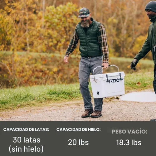 Vista 4 de RTIC Enfriador ultra resistente, caja de cofre de hielo aislada dura para playa, bebida, camping, picnic, pesca, barco, barbacoa Gris oscuro