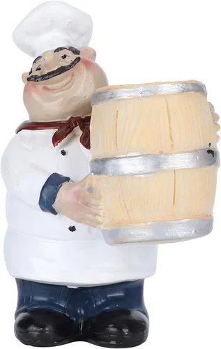 Vista 6 de Figura de chef, hermoso y práctico soporte para palillos de dientes, para encimera de cocina