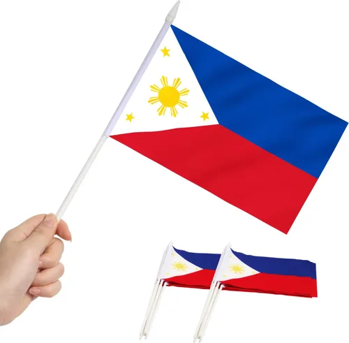 Vista 12 de Anley Mini bandera de Armenia - Paquete de 12 banderas armenias pequeñas en miniatura de mano en barra, resistentes a la decoloración
