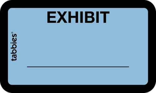 Vista 10 de Tabbies Etiquetas de exposición, 252 unidades, calcomanías blancas para exposiciones legales de 1-5/8 x 1 pulgada, etiquetas autoadhesivas