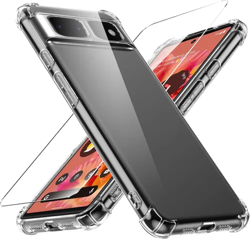 Vista 8 de Funda para teléfono Google Pixel 3, con 1 protector de pantalla, TPU a prueba de golpes de silicona a prueba de golpes para Google Pixel 3