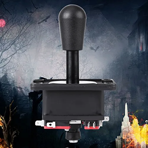 Vista 6 de Walfront Joystick Arcade, joystick duradero de estilo americano de 48 vías con piezas de repuesto de microswitch para máquina de juegos de arcade