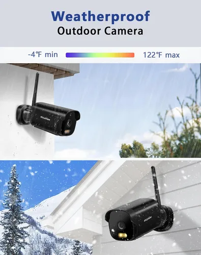 Vista 8 de LaView - Cámaras de seguridad para exteriores 3K 5MP HD, cámaras para seguridad del hogar con detección humana por IA, resistentes al agua IP65