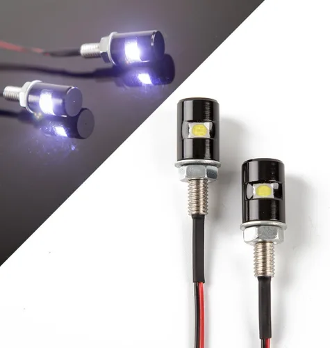 Vista 7 de CZC AUTO 2 luces de matrícula, lámpara de perno de tornillo de matrícula, bombilla LED blanca de 12 V, impermeable, impermeable, impermeable