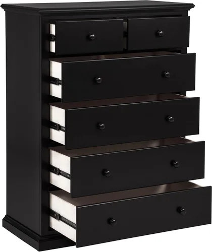 Vista 3 de Coaster Home Furnishings Sumerlin 460595BLK - Cajonera con 6 cajones, color negro