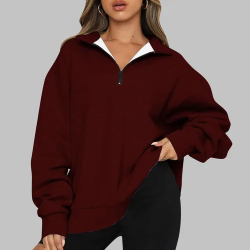Vista 2 de DOLKFU Sudadera de gran tamaño con capucha para mujer, sudadera con capucha de manga larga para invierno, Y2K Ouffits