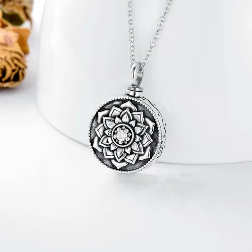 Vista 2 de SOULMEET Joyería de cremación para cenizas collar de urna de plata de ley para cenizas mujeres y hombres joyería de recuerdos para mantener a