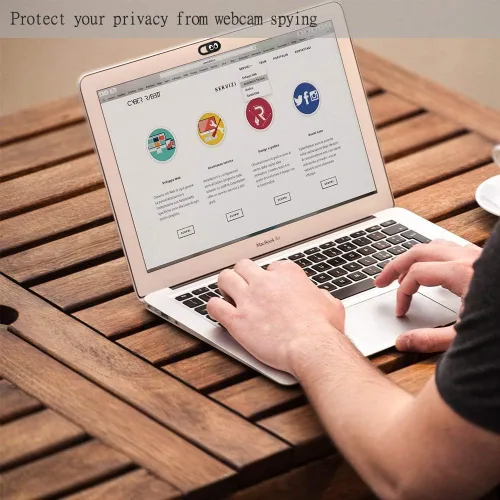 Vista 6 de Cubierta deslizante para cámara web de 0.028 in de grosor – Funda para cámara web para laptop, escritorio, PC, Macboook Pro, iMac, Mac Mini