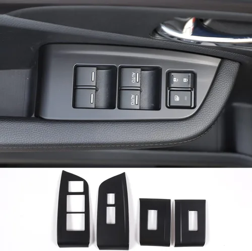 Vista 9 de 4 piezas Panel de Interruptor de Elevación de Ventana Marco Cubierta Moldura para Honda Pilot 2016-2022/Passport 2019-2023, Material ABS Accesorios