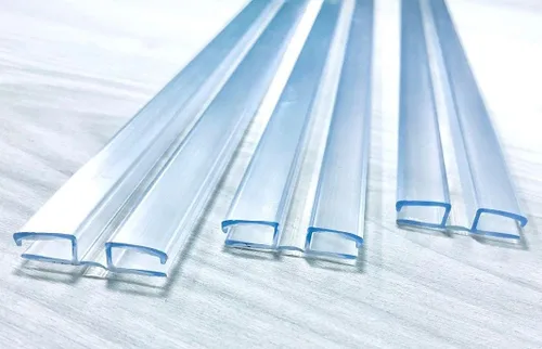 Vista 6 de Bisagra de PVC transparente estilo piano para 1/4" (6 mm) Material: sin tornillos ni pegamento - DIY para plexiglás, acrílico, vidrio y más