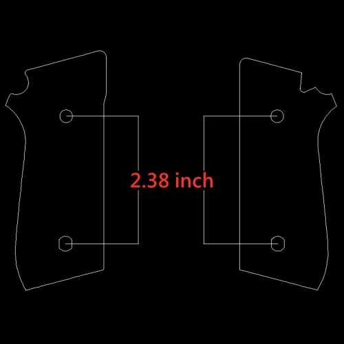 Vista 6 de Guuun Empuñaduras G10 para Taurus PT92 Grip Compatible con PT 92/99/100/101 y Decocker Crosshatch Texture - 6 opciones