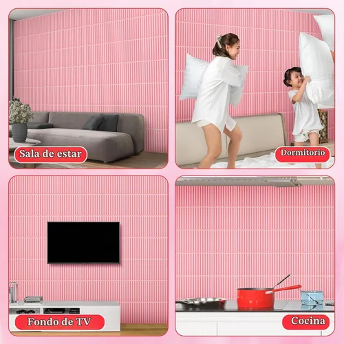 Vista 7 de Nuanchu 32 piezas de paneles de pared de listones 3D de 12 x 12 pulgadas de PVC con textura estriada, paneles cortables y pinta bles para arte