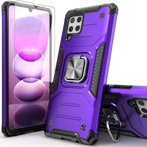 Vista 10 de Funda para Galaxy A42 con soporte de anillo, protector de Negro