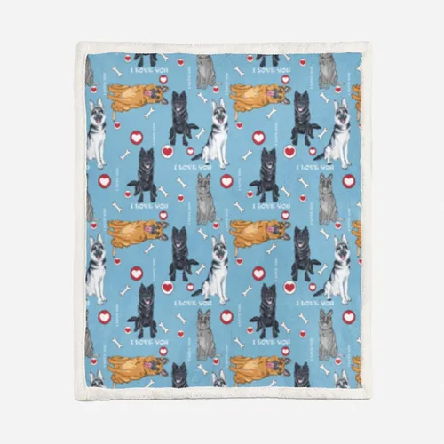Vista 8 de AILONEN Manta de perro de Malinois belga para niños y adultos, variedad de dibujos animados de patrón de cachorro y manta con estampado de patas