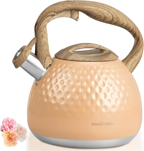 Vista 10 de Tetera, Teteras de Estufa de 2.5 Cuartos con Silbato Fuerte, Hervidor de Agua de Acero Inoxidable de Grado Alimenticio para Estufa con Mango