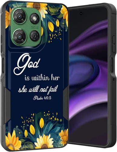 Vista 22 de para Moto G Play 4G 2024, funda de dos capas híbrida resistente y a prueba de golpes, PC duro + silicona suave protectora para Motorola Moto G Play