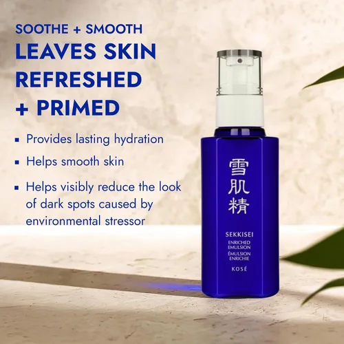 Vista 2 de SEKKISEI Enriched Emulsion - Suero hidratante de crema facial, 4.7 onzas