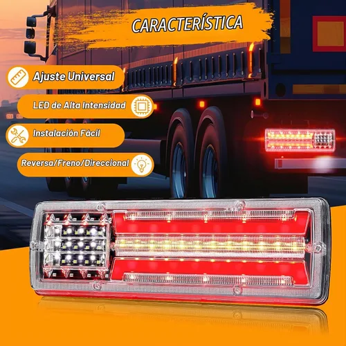 Vista 4 de Ourbest Luces traseras para camión, remolque, RV, reversa, trasera, parada, luz de freno de señal de giro de 11 pulgadas para caravanas