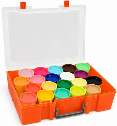 Vista 12 de FULLCASE Case for Play-Doh Modeling Compound 20-Pack Case of Colors 3-Ounce Cans,Storage Box Organizer Container Holds 32-Pack of 1-Ounce Modeling