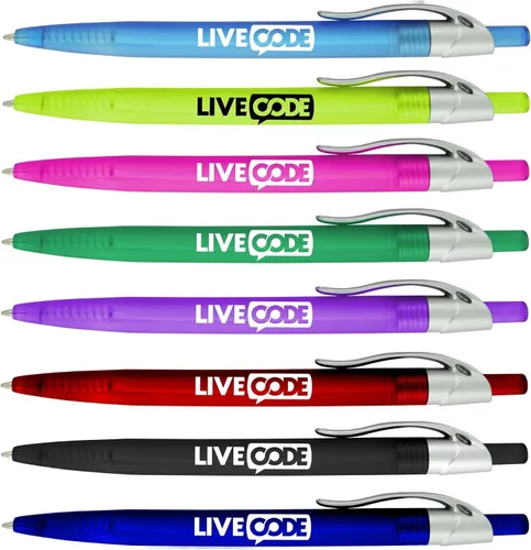 Vista 3 de SyPen Bolígrafos personalizados con tu logotipo o texto personalizado, paquete de 500 unidades a granel para negocios, fiestas y eventos, bolígrafos