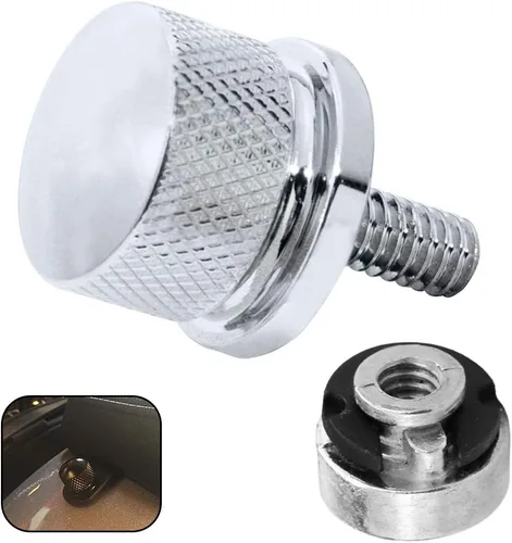 Vista 10 de GUAIMI Kit de tuercas de tornillo para asiento de guardabarros, rosca de 1/4"-20 compatible con Harley Sportster Touring Softail Dyna CVO Electra