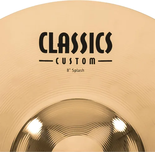 Vista 2 de Meinl - Platillo Splash de 8 pulgadas, clásicos, brillantes, fabricado en Alemania, (CC8S-B) Platillo para batería, acabado brillante B12 Bronce