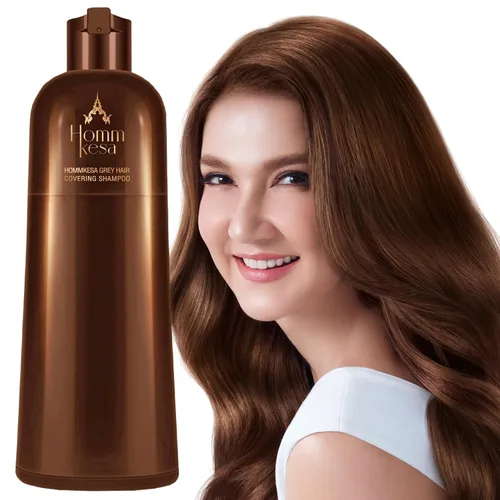 Vista 6 de Champú para cubrir el cabello gris - Champú de tinte para cabello 3 en 1 premium para cabello gris (marrón oscuro)