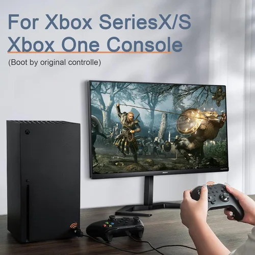 Vista 4 de AKNES Adaptador de controlador Bluetooth, adaptador Gulikit Goku para Xbox Series XSXbox One Controller (Bluetooth Ver.) controlador PS4 y PS5
