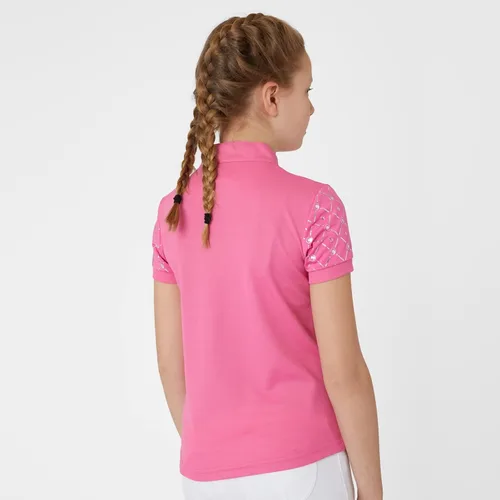 Vista 3 de HORZE Fia - Camisa de equitación ecuestre de manga corta para niños que absorbe la humedad para mostrar o entrenar