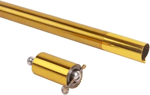 Vista 5 de Varita mágica de 43.3 in, bastones de aspecto de metal, varita mágica profesional, varita mágica de bolsillo de metal, portátil para mago