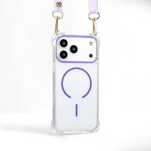 Vista 32 de Funda magnética para iPhone 13 Pro Max, con marco suave magnético transparente, parte trasera de PC, cubierta protectora contra golpes con cordón